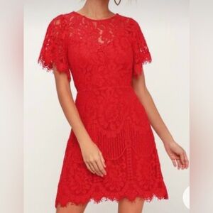 Lulus Pearson Dress in Red